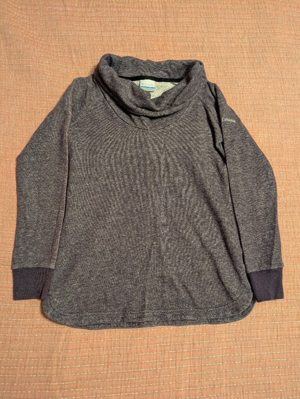 Columbia Women's Heather Purple Cowl Neck Pullover Sweatshirt